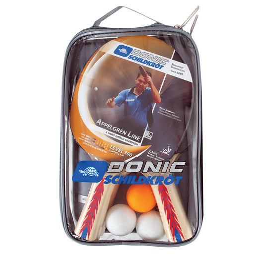 Raquete de Tênis de Mesa Donic Schildkröt Appelgren 300 - Kit 2 jogadores + rede + suporte
